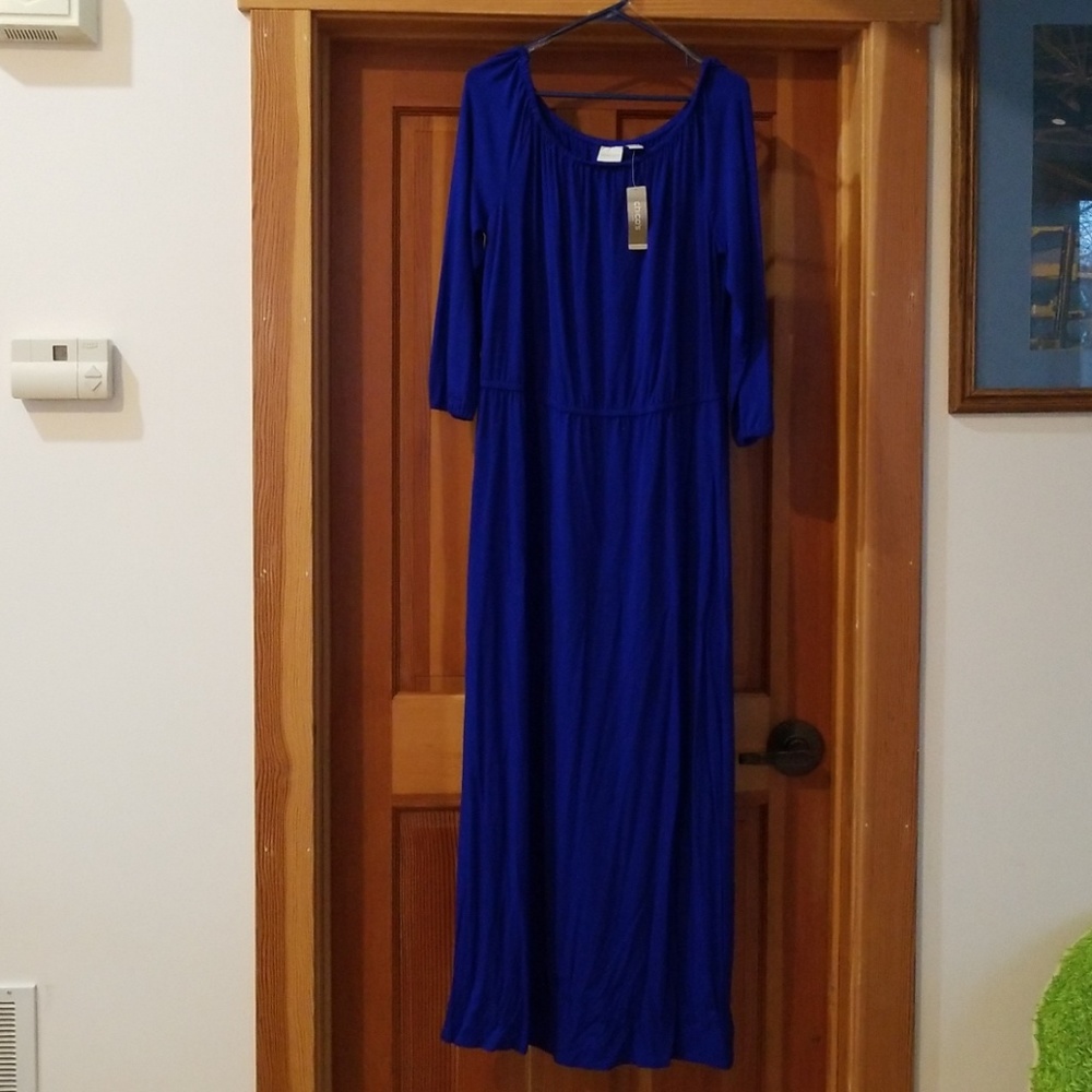 Blue full length dress